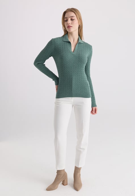 Pullover Pullover With Polo Collar - Image 2