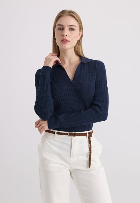 Pullover Pullover With Polo Collar - Image 2
