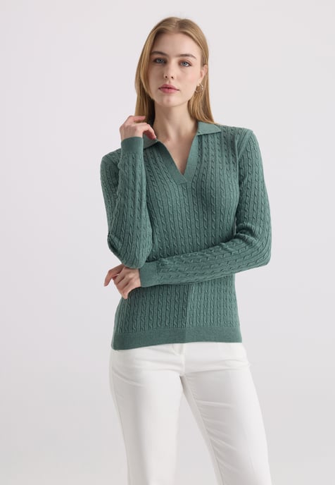 Pullover Pullover With Polo Collar - Image 3