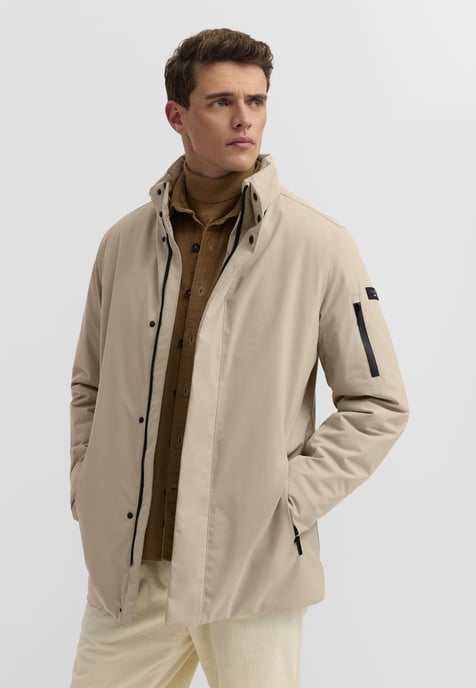 Bugatti Herren Sorona-jas met opstaande kraag en capuchon - Image 1