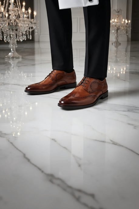 Paul Andrew heren brogues met vleugelneus in bruin - Cambridge - Image 3