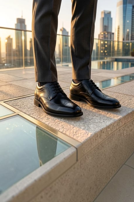 Paul Andrew herenschoenen in zwart, wingtip brogue derby - Cambridge - Image 3