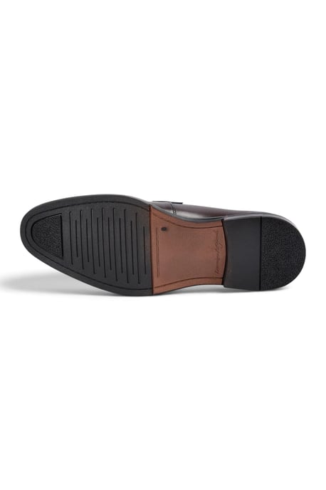 Paul Andrew heren penny loafers van bruin leer met moc toe-neus - Ted - Image 5