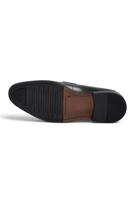 Paul Andrew heren penny loafers van zwart leer met moc toe-neus - Ted - Image 5