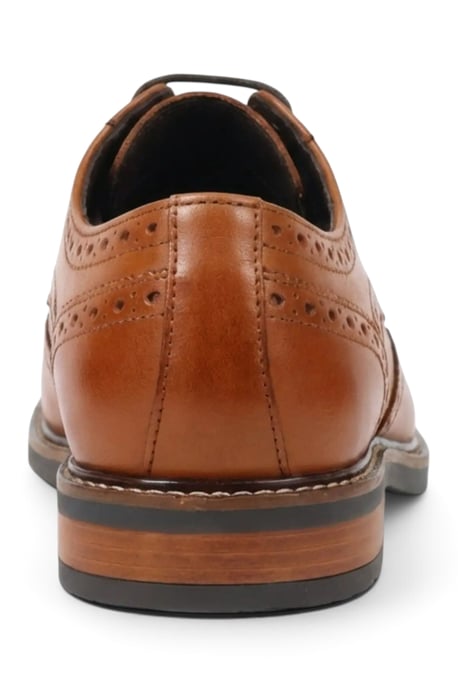 John White Men's Tan Leather Wingtip Brogue Lace-Up Shoes-Stokes - Image 4