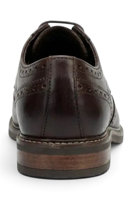 John White Men's Brown Leather Wingtip Brogue Lace-Up Shoes-Stokes - Image 5
