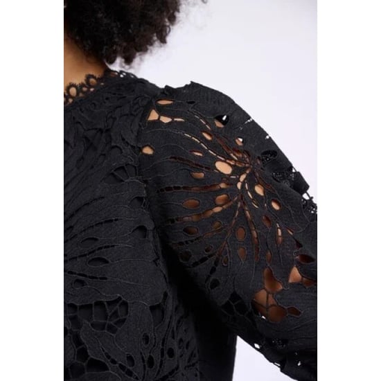 Rino & Pelle Chantalle.7002611 rino en pelle short balloon sleeve top black - Image 3