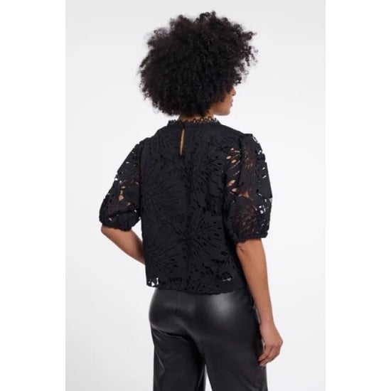 Rino & Pelle Chantalle.7002611 rino en pelle short balloon sleeve top black - Image 4