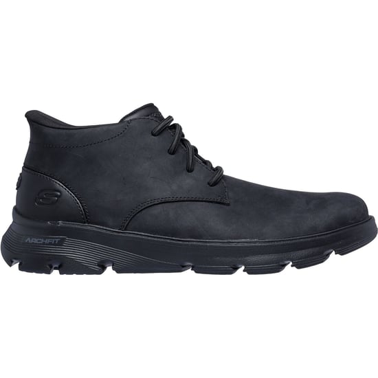 Skechers Arch Fit Garza Ridley Leren Zwarte Enkellaarzen Voor Mannen - Image 2