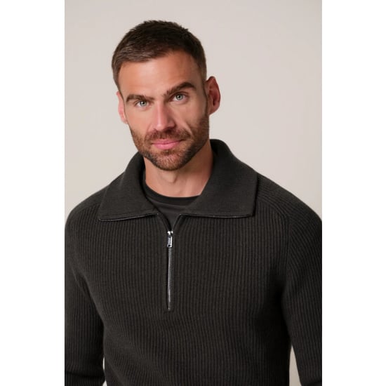 Profuomo Ppxj30058f pullover half zip dark brown - Image 1