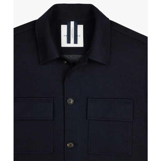 Profuomo Ppxf30001a overshirt knitted navy - Image 4