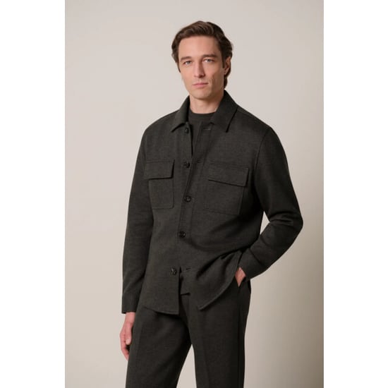 Profuomo Ppxf30001d overshirt knitted dark brown - Image 1