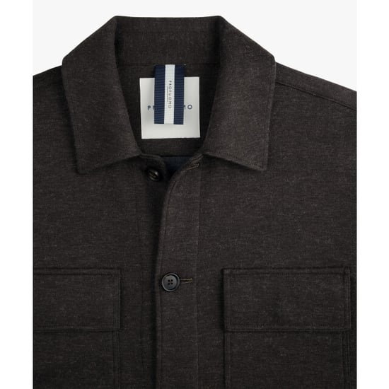 Profuomo Ppxf30001d overshirt knitted dark brown - Image 2