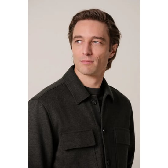 Profuomo Ppxf30001d overshirt knitted dark brown - Image 3