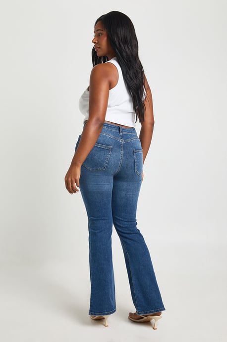 Plus High Waist Booty Lifting Flared Jean - Image 2
