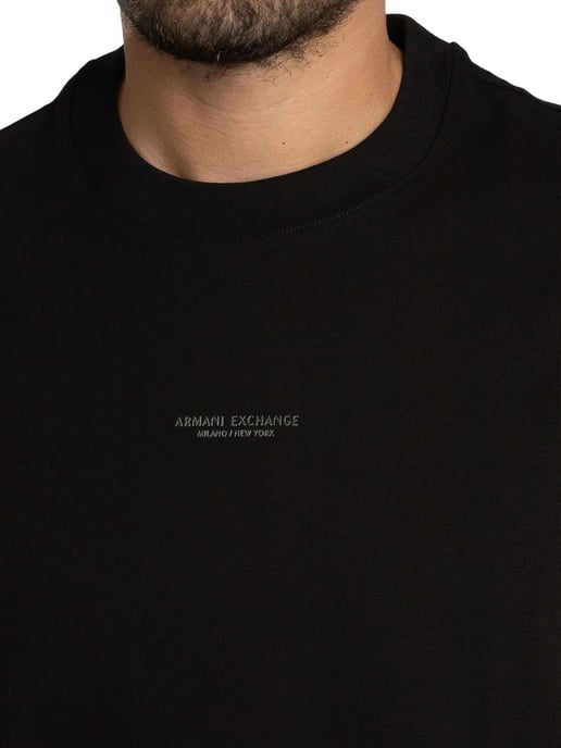 Armani Exchange Comfort Brand T-Shirt, Zwart - Image 4