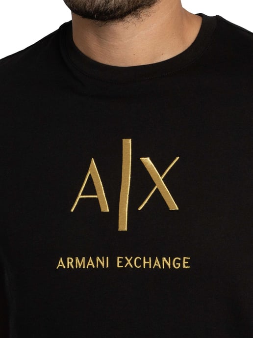 Armani Exchange Slank Grafisch T-Shirt, Zwart - Image 4