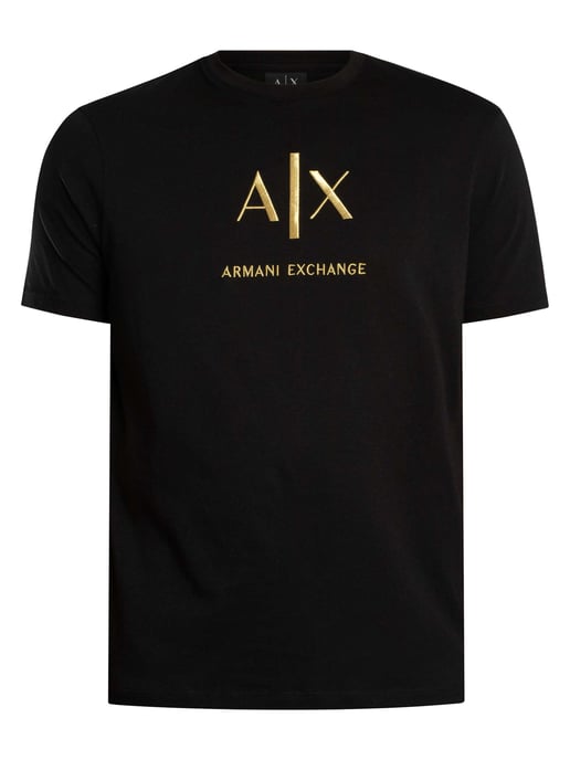Armani Exchange Slank Grafisch T-Shirt, Zwart - Image 5