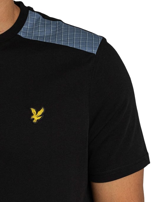 Lyle & Scott T-Shirt Met Ruitjespatroon, Zwart - Image 4