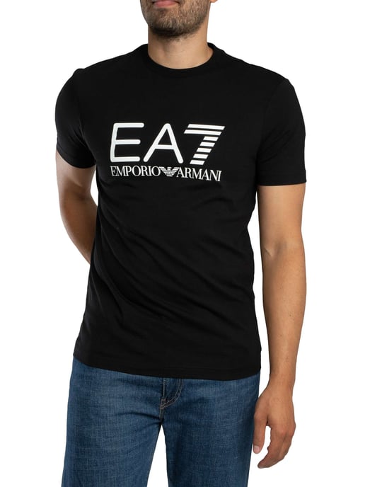 EA7 Slim T-Shirt Met Logo-Opdruk, Zwart - Image 2