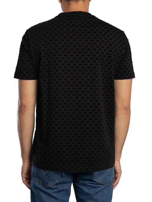 Armani Exchange T-Shirt Met Merkpatroon, Zwart - Image 3