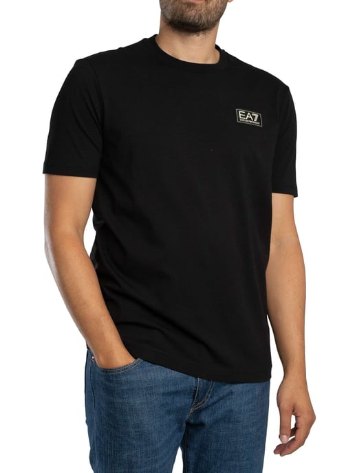 EA7 Normale T-Shirt Met Boxlogo Op De Borst, Zwart - Image 2