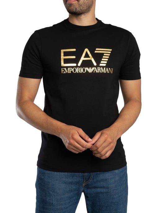 EA7 Slim T-Shirt Met Logo-Opdruk, Zwart - Image 2