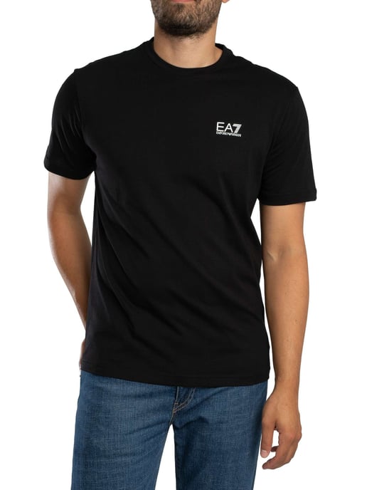 EA7 Back Graphic Brand T-Shirt, Black - Image 2