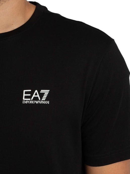 EA7 Back Graphic Brand T-Shirt, Black - Image 4