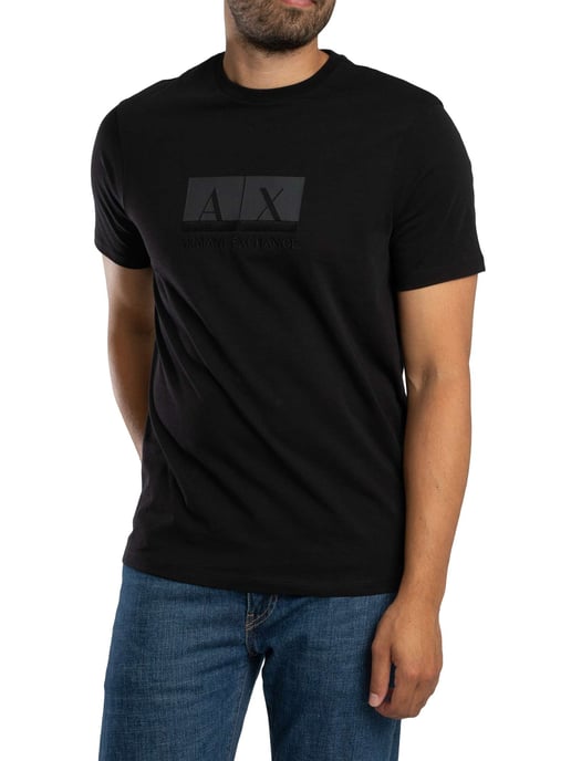 Armani Exchange Slim Graphic T-Shirt, Black - Image 2