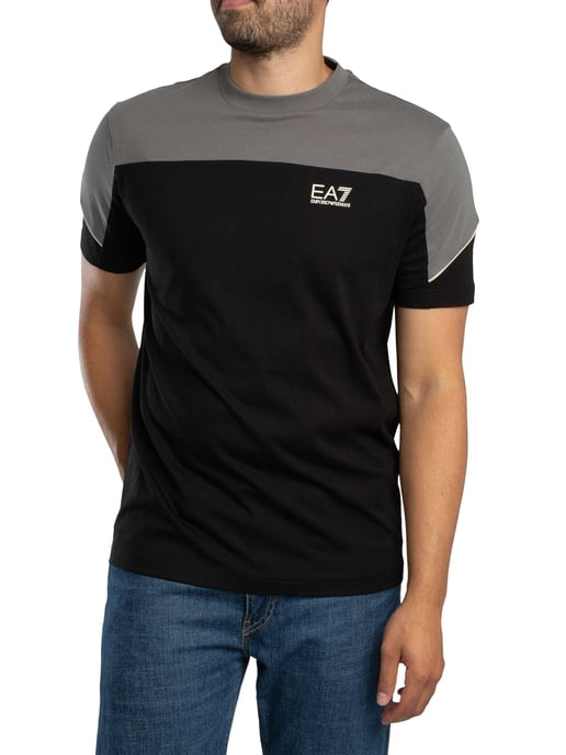 EA7 Normale T-Shirt Met Logo Op De Borst, Zwart - Image 2