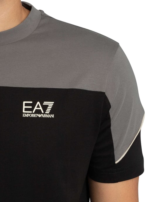 EA7 Normale T-Shirt Met Logo Op De Borst, Zwart - Image 4