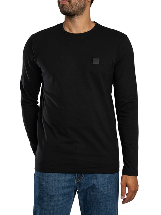 BOSS Tacks T-Shirt Met Lange Mouwen, Zwart - Image 2