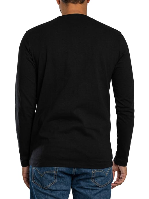 BOSS Tacks T-Shirt Met Lange Mouwen, Zwart - Image 3