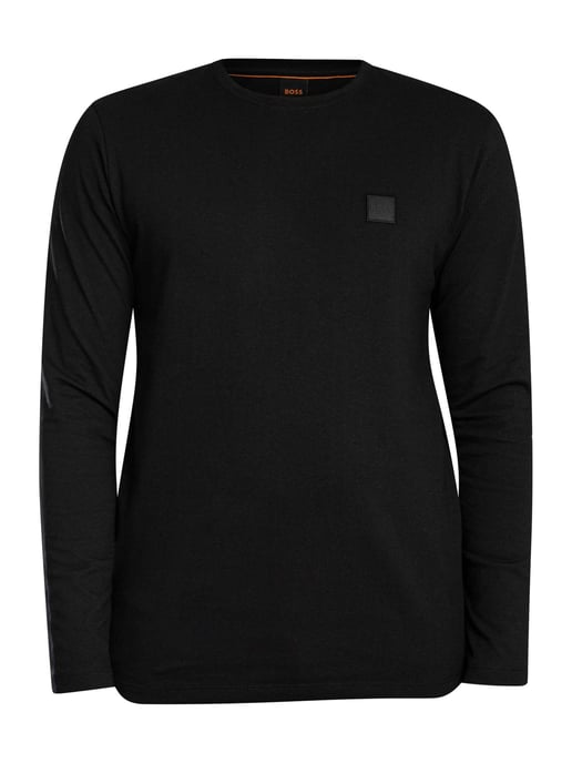 BOSS Tacks T-Shirt Met Lange Mouwen, Zwart - Image 5