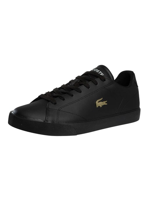 Lacoste Lerond Set 225 2 CMA Leather Trainers, Black - Image 1