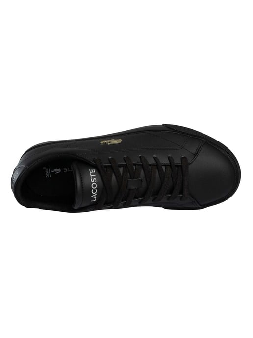 Lacoste Lerond Set 225 2 CMA Leather Trainers, Black - Image 6