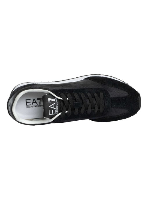 EA7 Mesh Sneakers Met Groot Logo, Zwart - Image 6