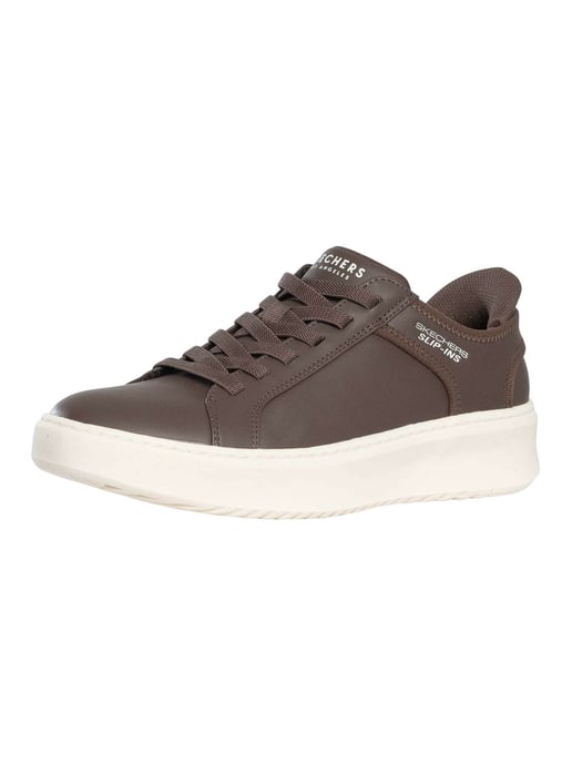 Skechers Slip-Ins Court Break Double Vented Trainers, Bruin - Image 1