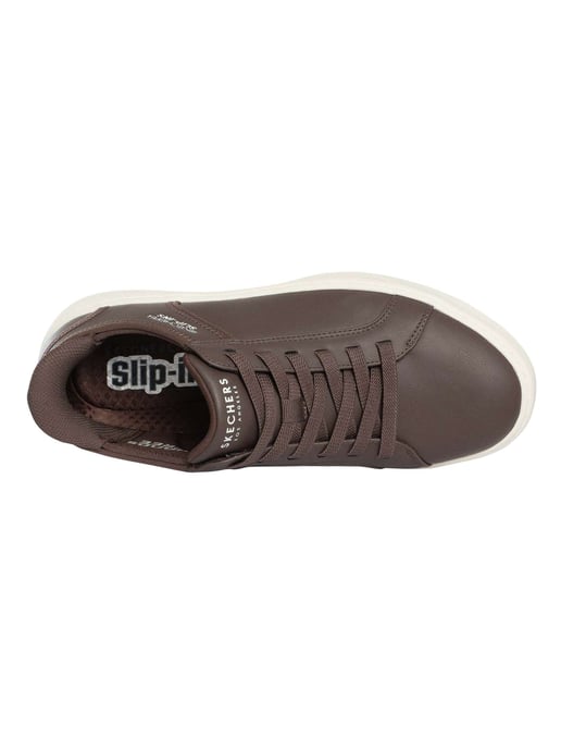Skechers Slip-Ins Court Break Double Vented Trainers, Bruin - Image 6