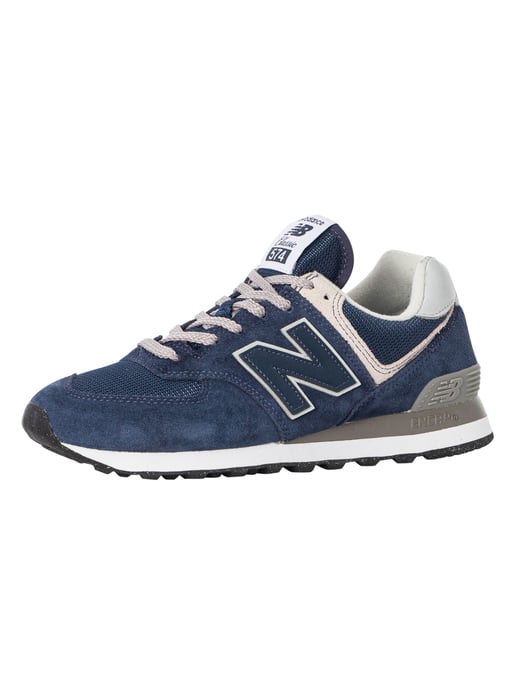 New Balance 574 Suede Trainers, Blauw - Image 1
