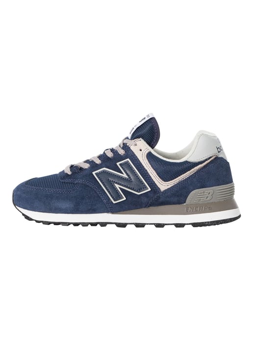 New Balance 574 Suede Trainers, Blauw - Image 2