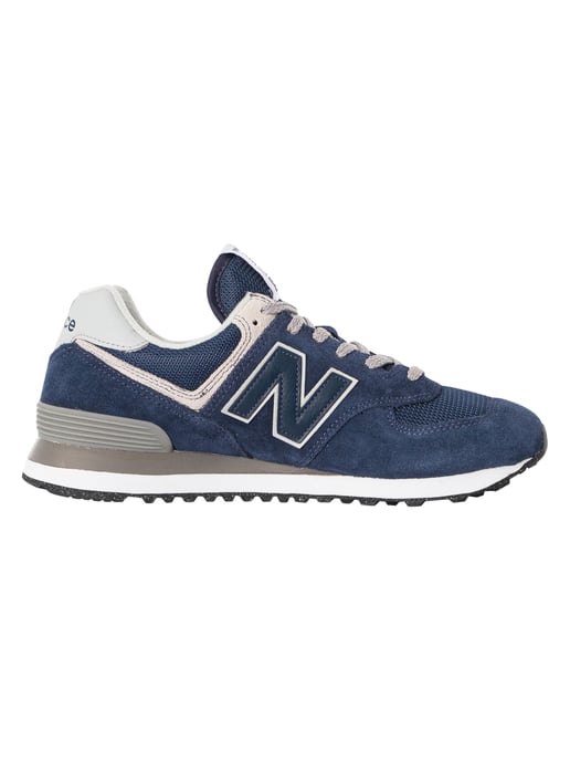 New Balance 574 Suede Trainers, Blauw - Image 3