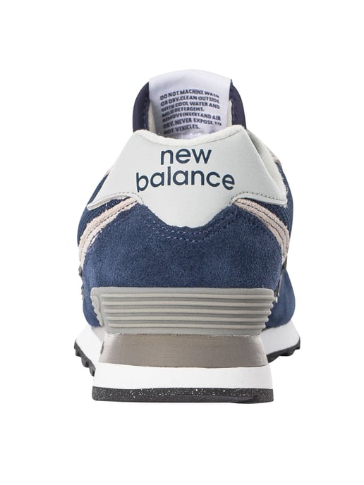 New Balance 574 Suede Trainers, Blauw - Image 5