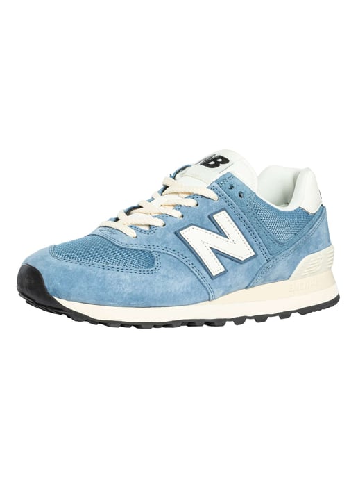 New Balance 574 Suede Trainers, Blauw - Image 1