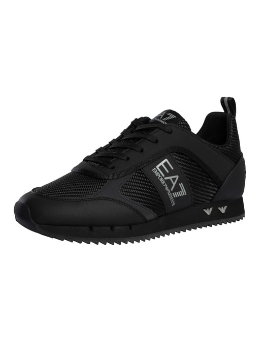 EA7 Carbon Mesh Logo Trainers, Zwart - Image 1