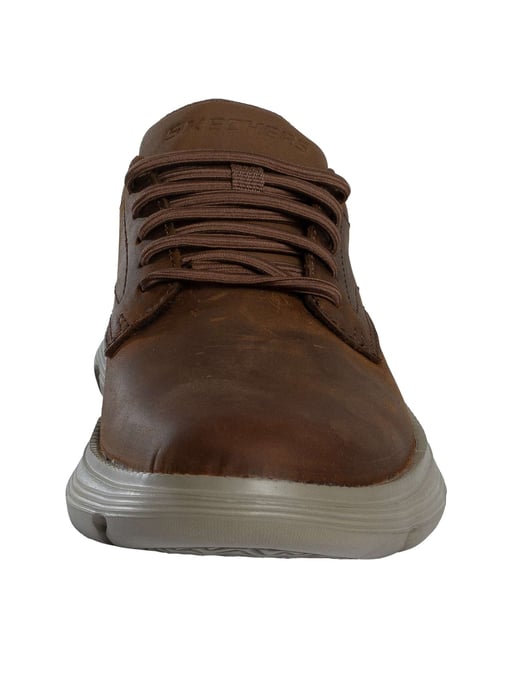 Skechers Instappers Garza Leren Sneakers, Bruin - Image 4
