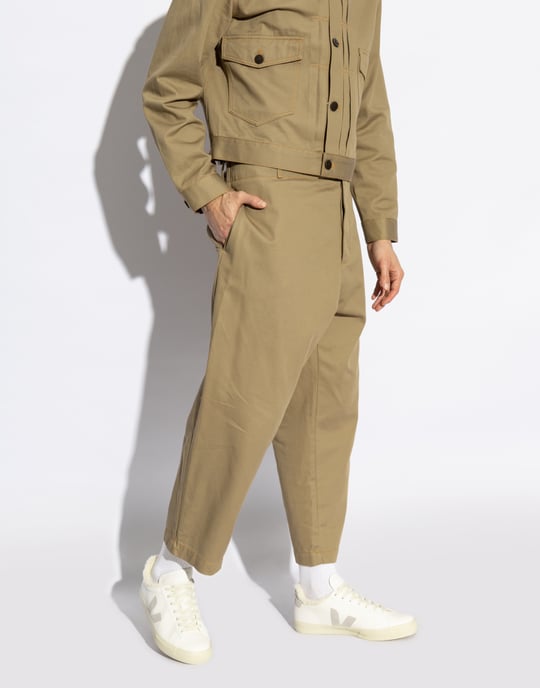 Campo leren sneakers met bontafwerking - Image 5