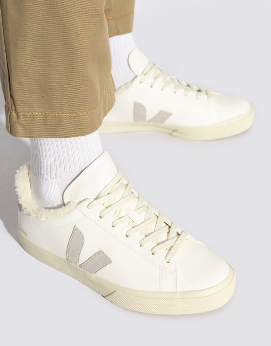 Campo leren sneakers met bontafwerking - Image 6