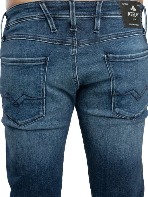 Replay Anbass Slim Fit Jeans, Blauw - Image 4